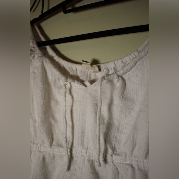 Roxy White Cap Sleeve Top Flowy Fit Blouse Size S - Picture 3 of 9